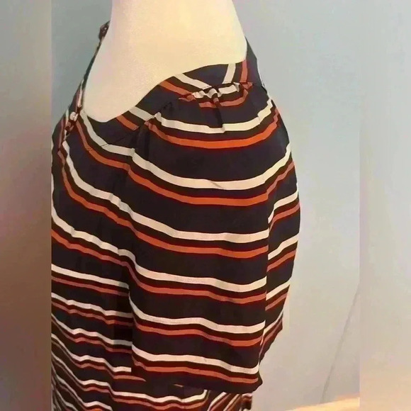 J.Crew Women Nautical Navy Striped 100% Silk Shift A-line Summer Dress Size 6 - Picture 5 of 8